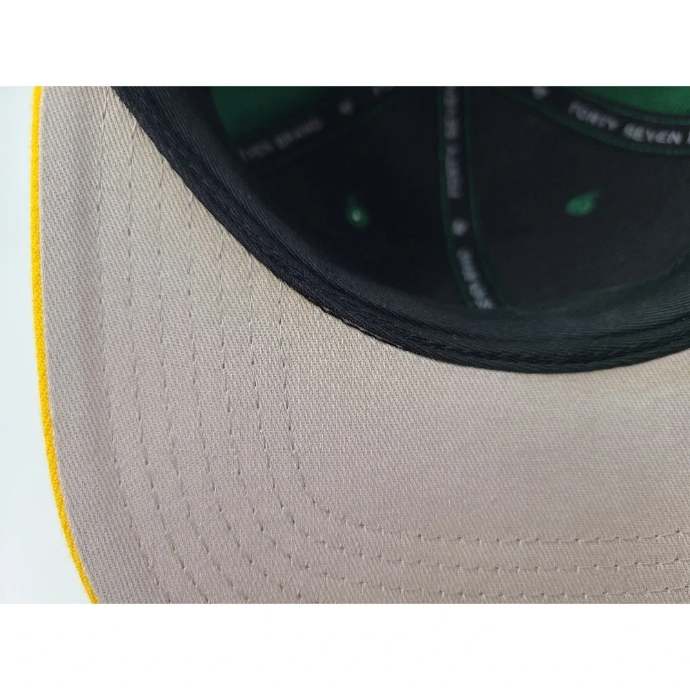 Boston Celtics 47 Brand Hardwood Snapback Hat Cap Wool‎ Blend NBA Green Yellow
